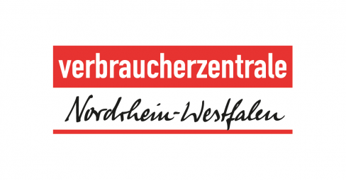 Man sieht das Logo mit dem Schriftzug Verbraucherzentrale Nordrhein-Westfalen