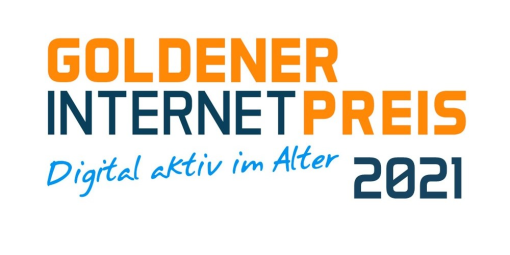 Abgebildet ist das Logo des Goldenen Internetpreis 2021.