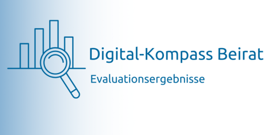 Symbolbild eines Diagramms zusammen mit den Worten Digital-Kompass Beirat