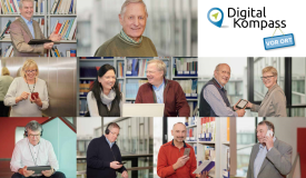 Fotocollage mit Akteuren vor Ort