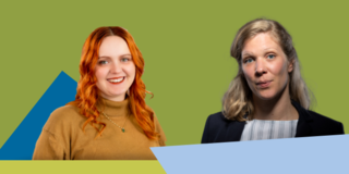 Portraifotoas von zwei Fraunen um die Dreißig