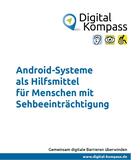 Titel des Leitfadens Android-Systeme und Sehbeeinträchtigung