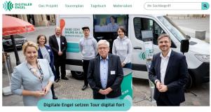 Bildschirmaufnahme der Startseite von "Digitaler Engel"