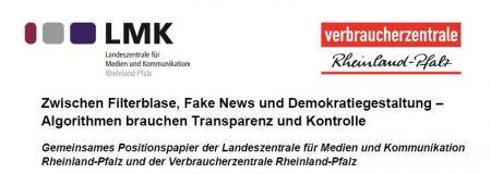 Kopfzeile des gemeinsamen Positionspapiers der Landeszentrale für Medien und Kommunikation und der Verbraucherzentrale von Rheinland-Pfalz