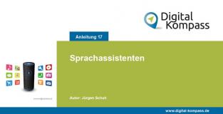 Titelblatt der Anleitung 17 "Sprachassistenten"