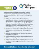 Die Seite mit den "Tipp 8 - Gesundheitsrecherche"