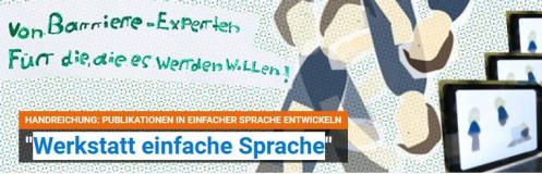 Bildschirmaufnahme der Internetseite "Werkstatt einfache Sprache"