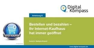 Titelblatt der Anleitung 6 "Bestellen und bezahlen – Ihr Internet-Kaufhaus hat immer geöffnet"