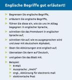 Die Rückseite der Notiz "Englisch auf Deutsch" mit einem Beispiel