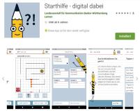 Ansichten der App "Starthilfe - digital dabei" im Google Play Store: 
