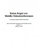 Titelblatt der Anleitung für Teilnehmer an WebEx Videokonferenzen