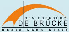 Logo des Seniorenbüros "Die Brücke" mit Schriftzug und gelb geschwungener Brücke