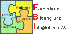 Logo des Förderkreis Bildung und Integration g.ev:: 4 Puzzleteile