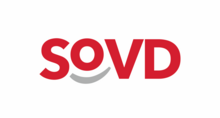 Das Logo des Sozialverbands mit der Abkürzung "SoVD" in roten Buchstaben. 