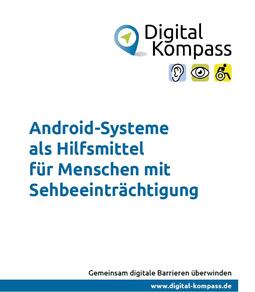 Titel des Leitfadens Android-Systeme und Sehbeeinträchtigung