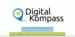 Bildschirmaufnahme aus dem Online-Vortrag über Corona