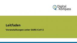 Deckblatt des Leitfadens "Veranstaltungen unter SARS-CoV-2"