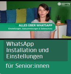 Bildschirmaufnahme aus dem Video "WhatsApp Installation und Einstellungen"