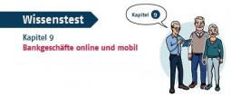 Kopfzeile des Wissenstests zu Kapitel 9 "Bankgeschäfte online und mobil" des BAGSO-Wegweisers