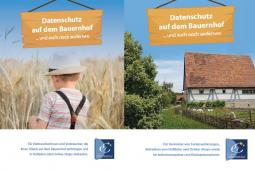 Abbildung der beiden Titelblätter von "Datenschutz auf dem Bauernhof"