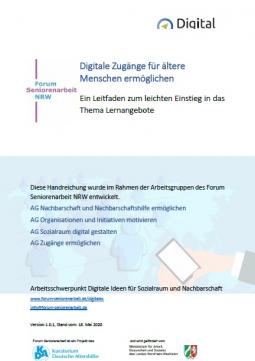 Titelbild zur Handreichung "Digitale Zugänge für ältere Menschen ermöglichen"