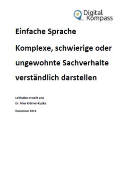Titelbild zum Leitfaden Einfache Sprache