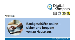 Titelbild: Laptoptastatur mit eingebener Hand und Checkkarte links neben den Schriftzug des Titels