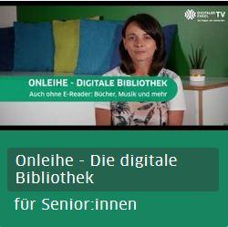 Bildschirmaufnahme aus dem Video "Onleihe-Digitale Bibliothek" mit einem Bild von Monika Schirmeier