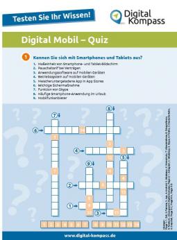Erste Seite von "Digital Mobil - Quiz"