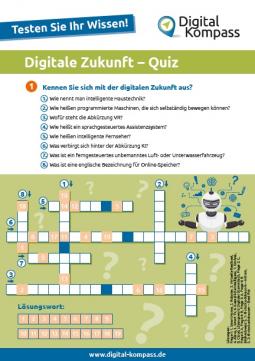 Erste Seite von "Digitale Zukunft – Quiz"