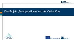Folie aus der Präsentation über das Projekt "SmartyourHome"