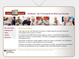 Abbildung der Internetseite des ILI-Projekts LernKanal