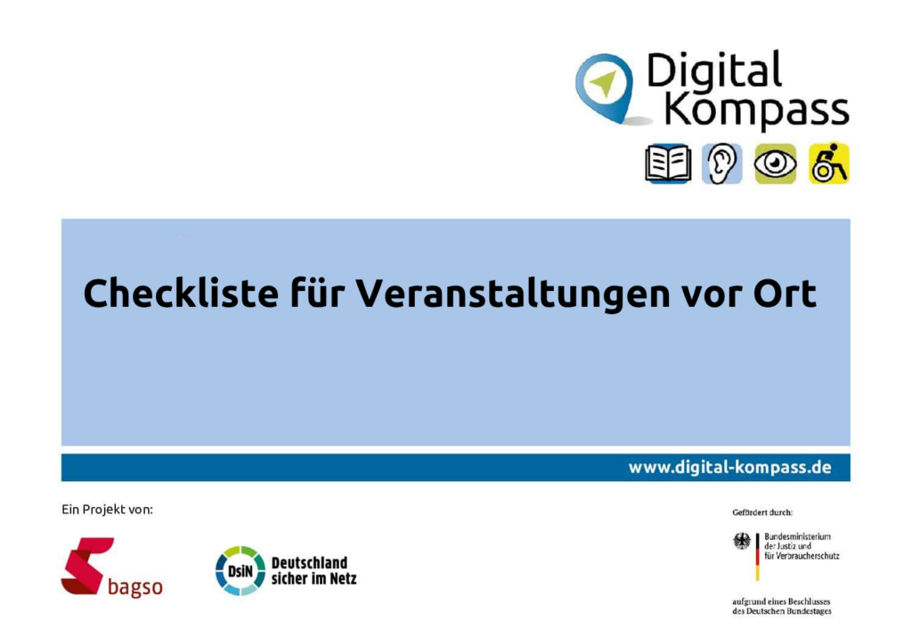 Cover Checkliste für Veranstaltungen vor Ort