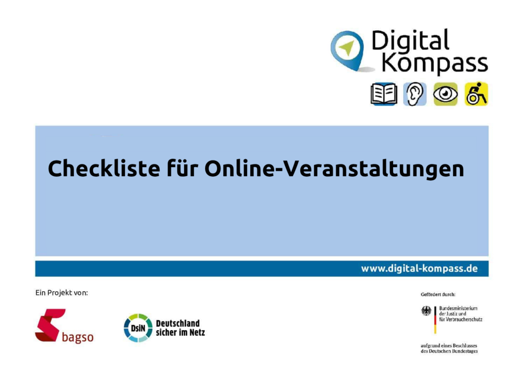 Titelbild Checkliste für Online-Veranstaltungen
