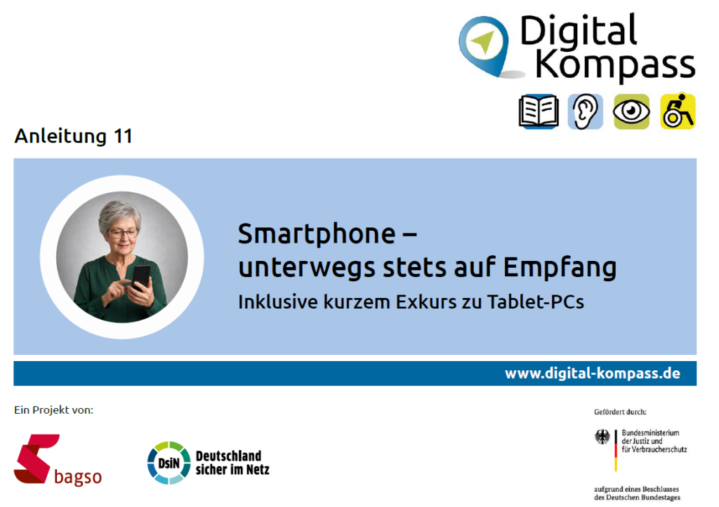 Titelbild Anleitung 11 "Smartphone - unterwegs stets auf Empfang. Inklusive kurzem Exkurs zu Tablet-PCs".