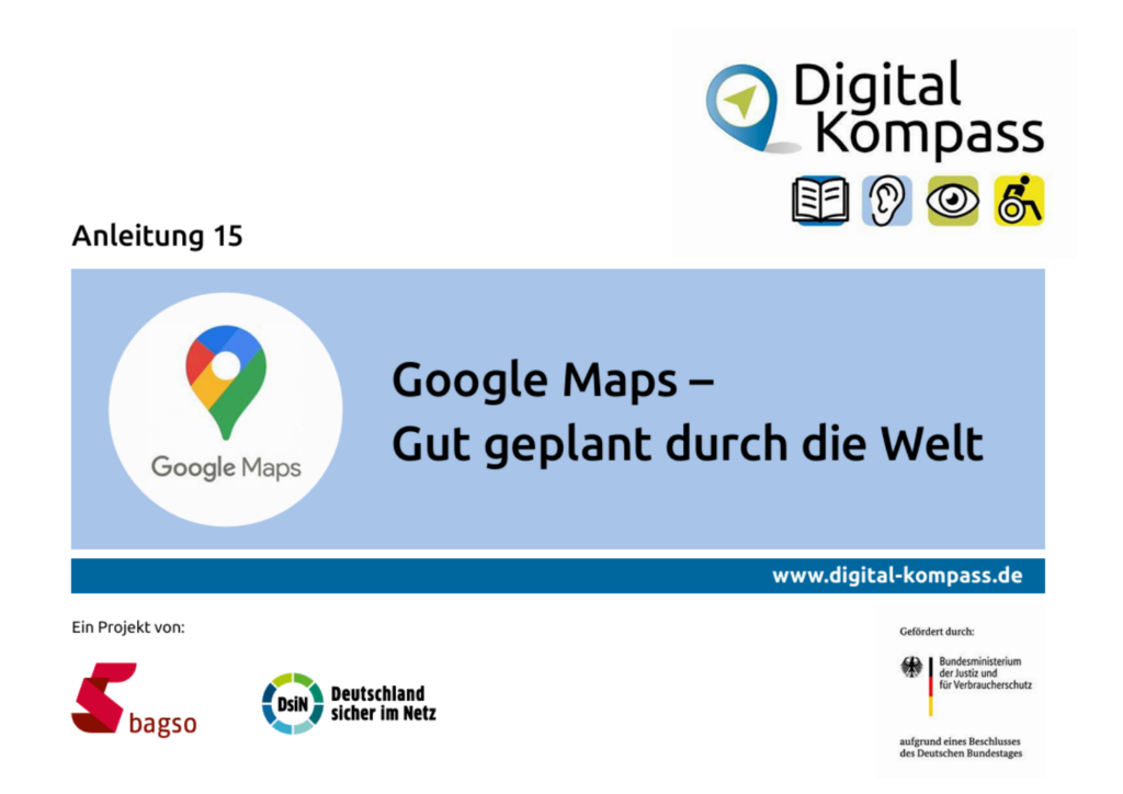 Cover Anleitung 15: Google Maps - Gut geplant durch die Welt